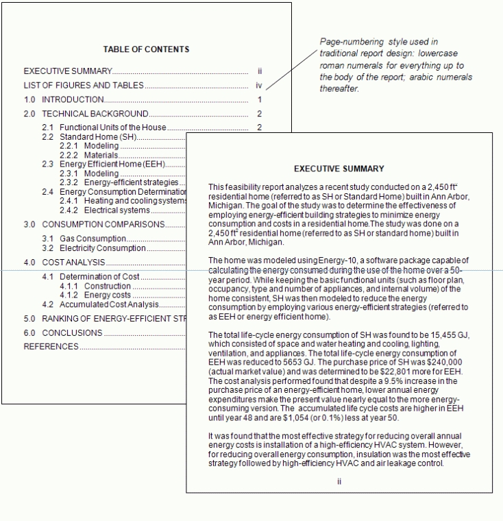 10.4 Table Of Contents - Technical Writing For Report Content Page Template