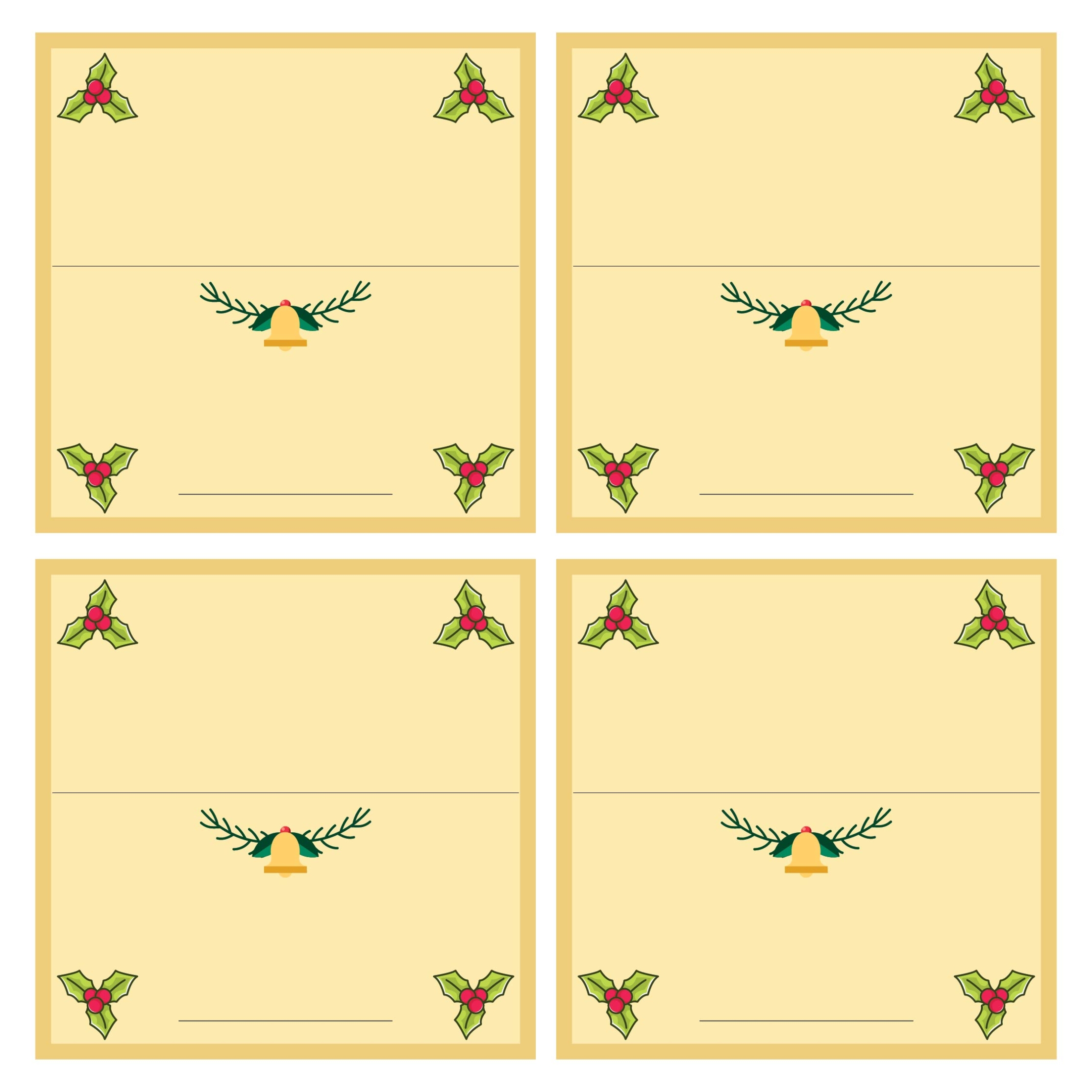 10 Best Free Printable Christmas Place Cards Template - Printablee Regarding Imprintable Place Cards Template