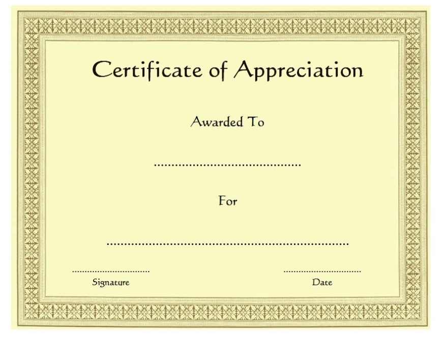 10+ Editable Certificate Of Appreciation Templates Free Intended For Certificates Of Appreciation Template