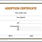 14+ Adoption Certificate Templates | Proto Politics - Fake Adoption Certificate Free Printable intended for Adoption Certificate Template