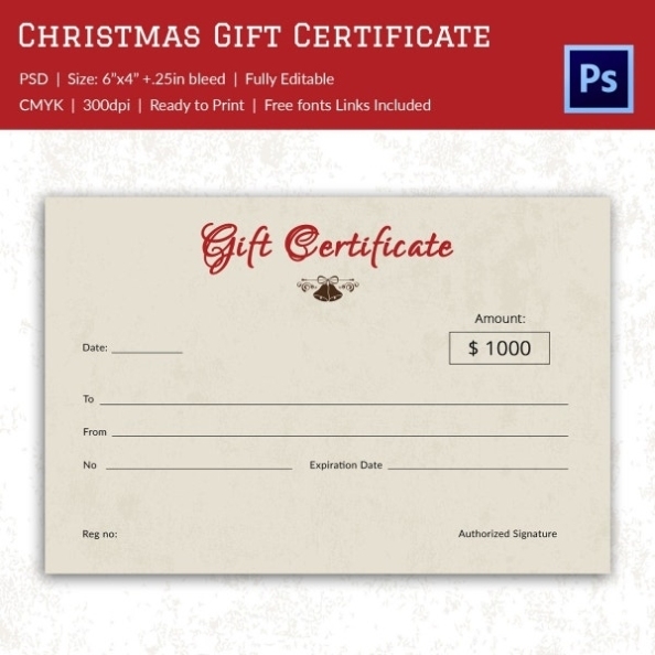 19+ Christmas Gift Certificate Templates - Printable Psd Format Download | Free & Premium Templates In Christmas Gift Certificate Template Free Download