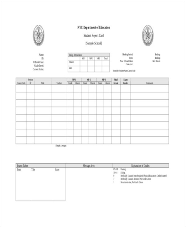 21+ Report Card Templates  Word, Docs, Pdf, Pages | Free & Premium With Regard To School Report Template Free