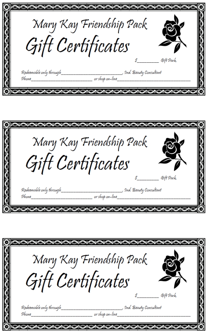 25 Mary Kay Gift Certificates Template - Free Popular Templates Design Regarding Mary Kay Gift Certificate Template