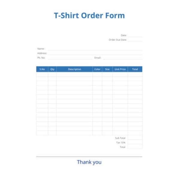 26+ T-Shirt Order Form Templates - Pdf, Doc | Free &amp; Premium Templates regarding Blank T Shirt Order Form Template
