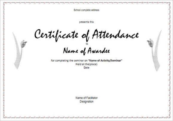28+ Attendance Certificate Templates - Docs, Pdf, Psd | Free &amp; Premium within Conference Certificate Of Attendance Template