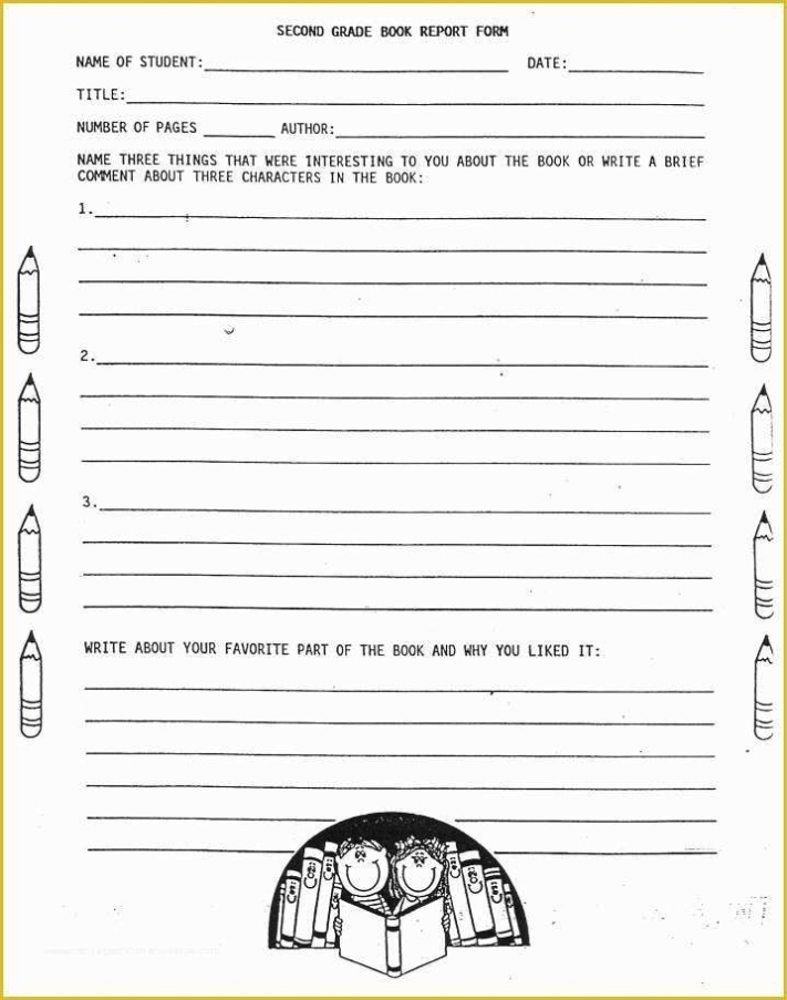 2Nd Grade Book Report Template Free Of 2Nd Grade Book Report Worksheets In Second Grade Book Report Template