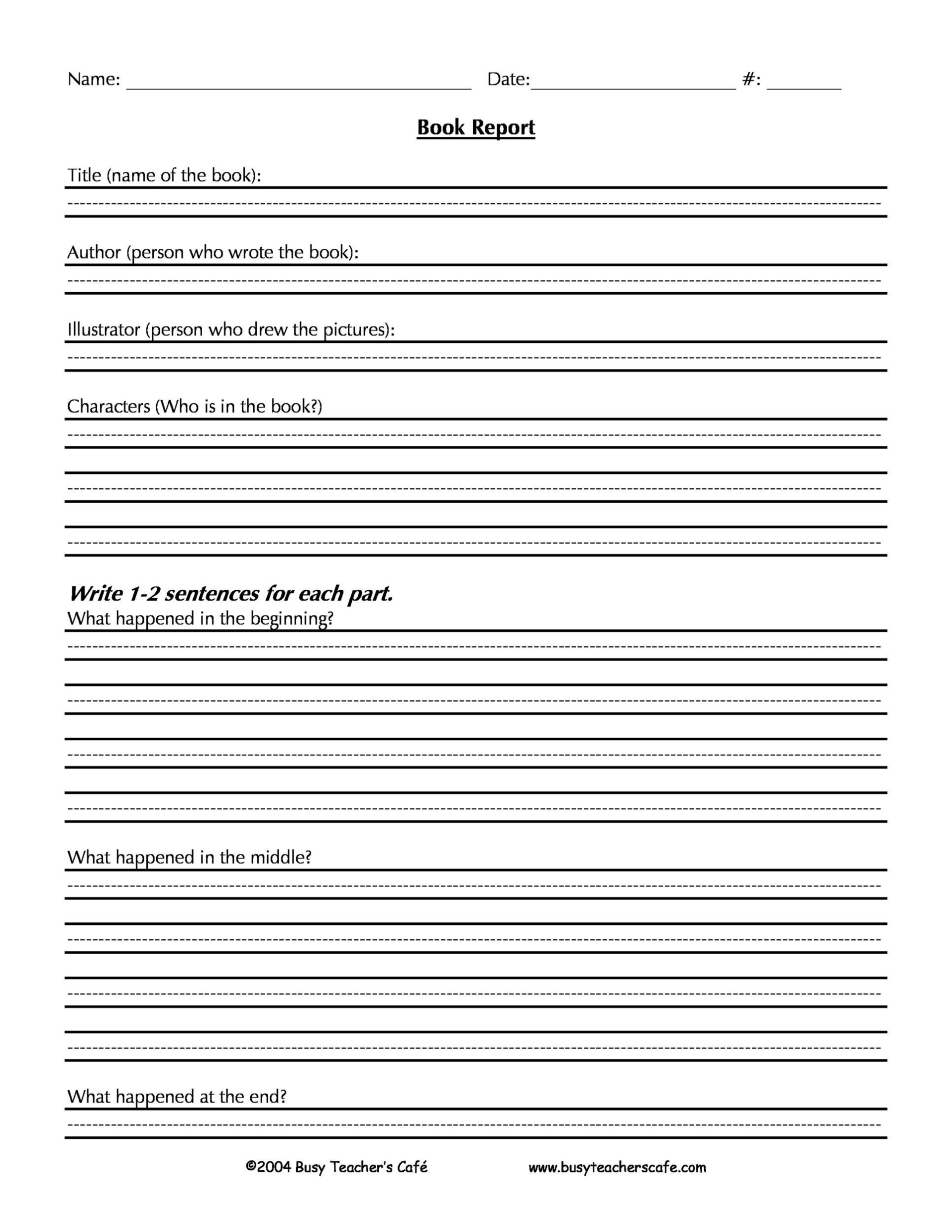 30 Book Report Templates & Reading Worksheets Throughout Quick Book Reports Templates