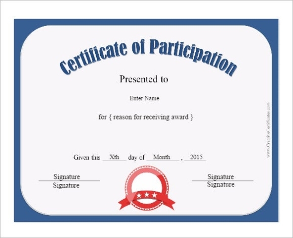 31+ Participation Certificate Templates - Pdf, Word, Psd, Ai, Indesign Intended For Conference Participation Certificate Template