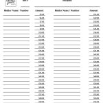 40+ Silent Auction Bid Sheet Templates [Word, Excel] ᐅ Templatelab pertaining to Auction Bid Cards Template