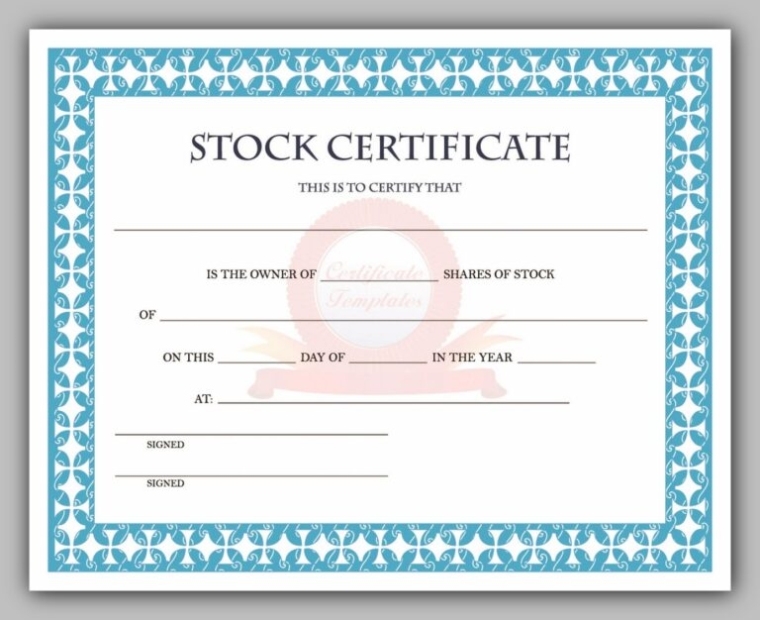 43 Free Share Certificate Template - Redlinesp in Shareholding Certificate Template