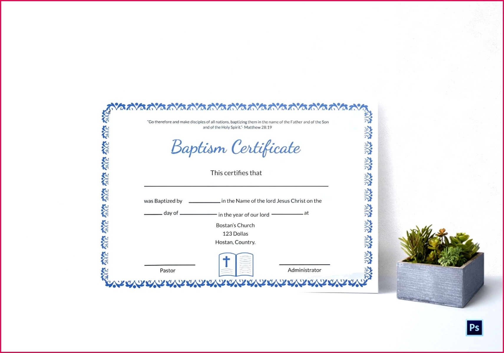 6 Baptism Certificate Templates Word 64746 | Fabtemplatez Regarding Baptism Certificate Template Word