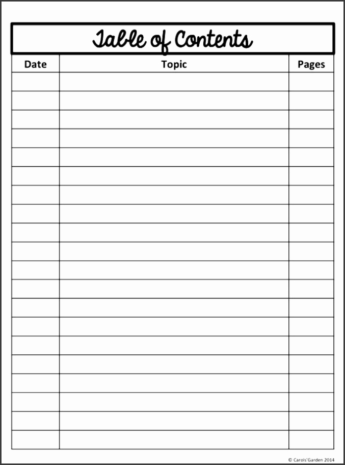 6 Blank Table Of Contents Template - Sampletemplatess - Sampletemplatess In Blank Table Of Contents Template