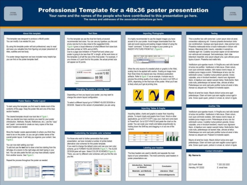 Academic Poster Template Powerpoint ~ Addictionary In Powerpoint Academic Poster Template