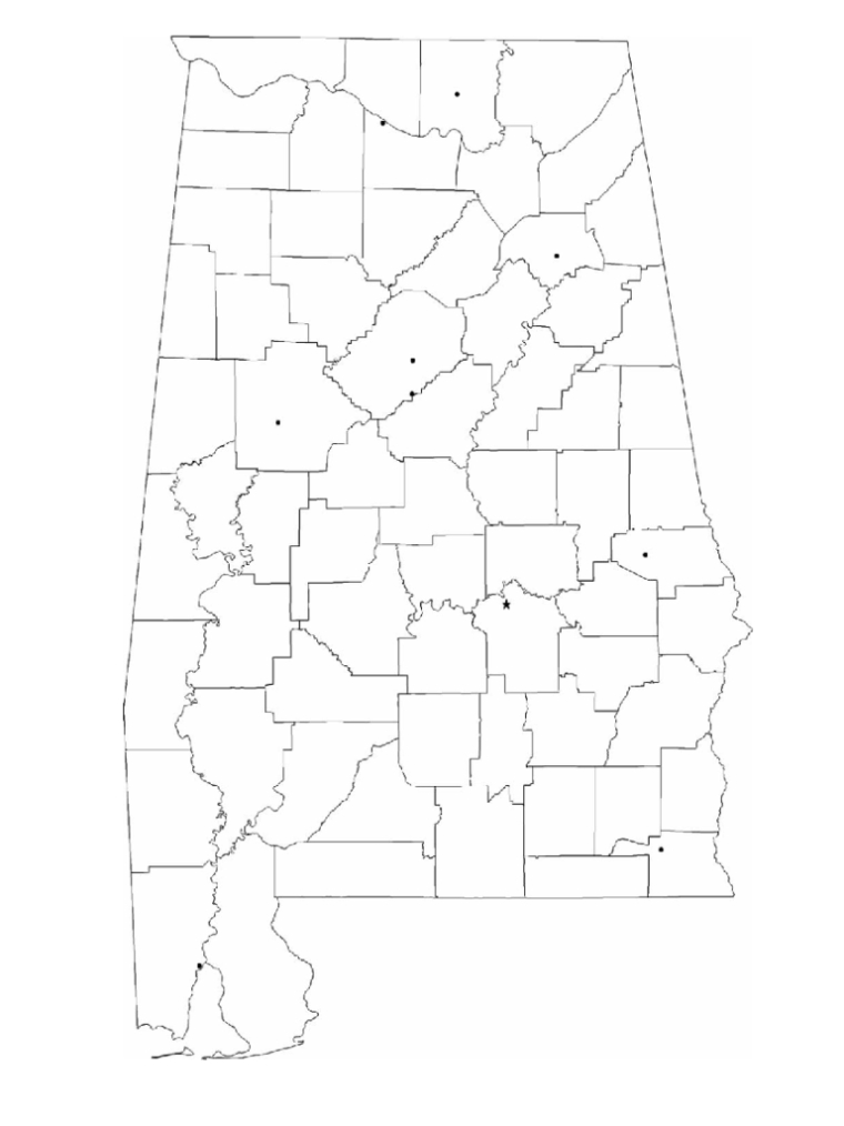 Alabama Map Template - 8 Free Templates In Pdf, Word, Excel Download throughout Blank City Map Template