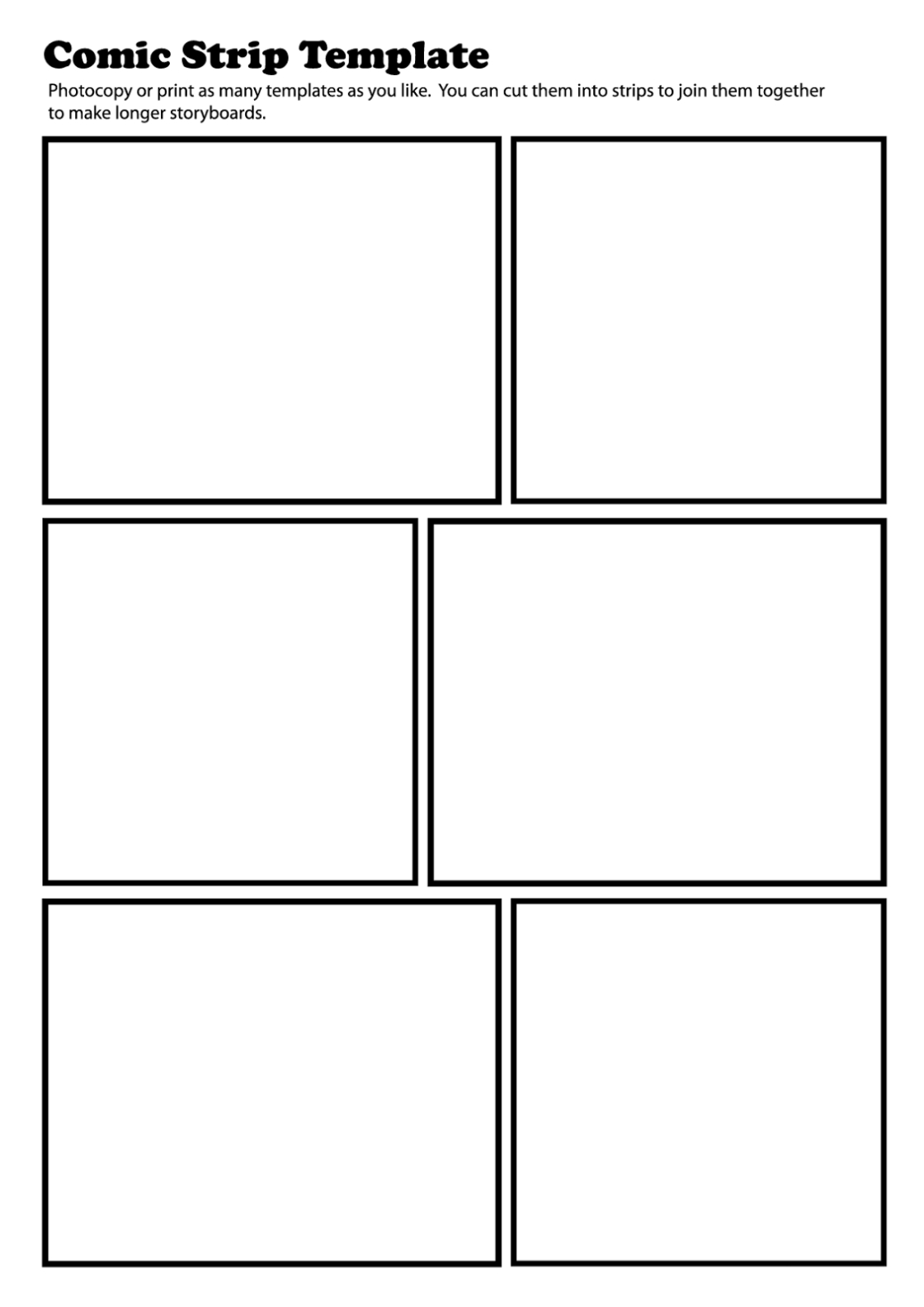 Alma Boheme: Create-A-Story As A Family - Creative Writing Challenge with regard to Printable Blank Comic Strip Template For Kids