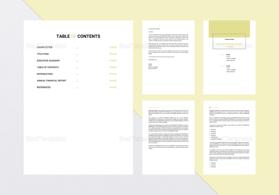 Annual Report Template In Word, Google Docs, Apple Pages Pertaining To Word Annual Report Template