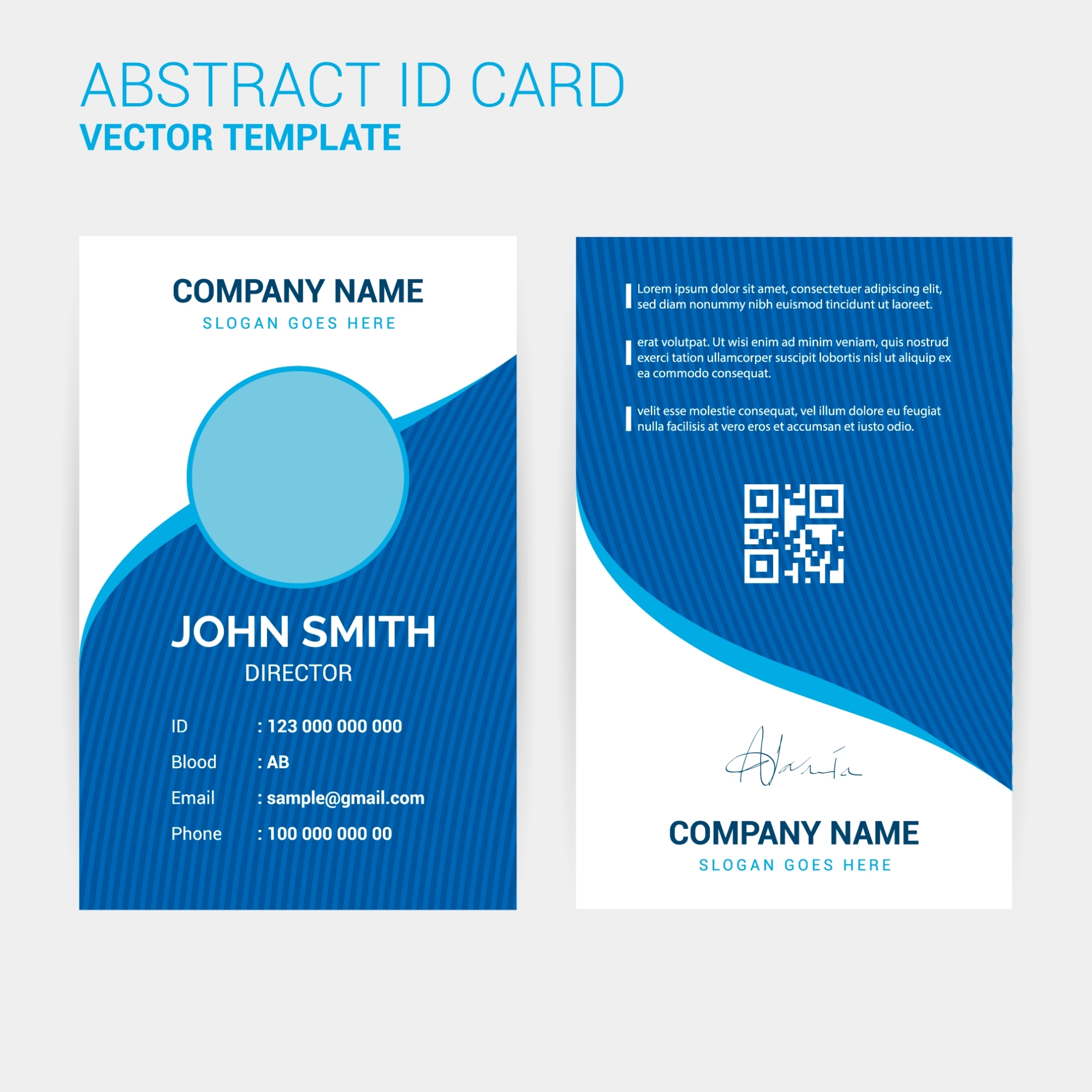 Background Id Card Simple For Personal Identification Card Template