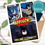 Batman Dc Comics Birthday Card To Print At Home Diy | Bobotemp within Batman Birthday Card Template