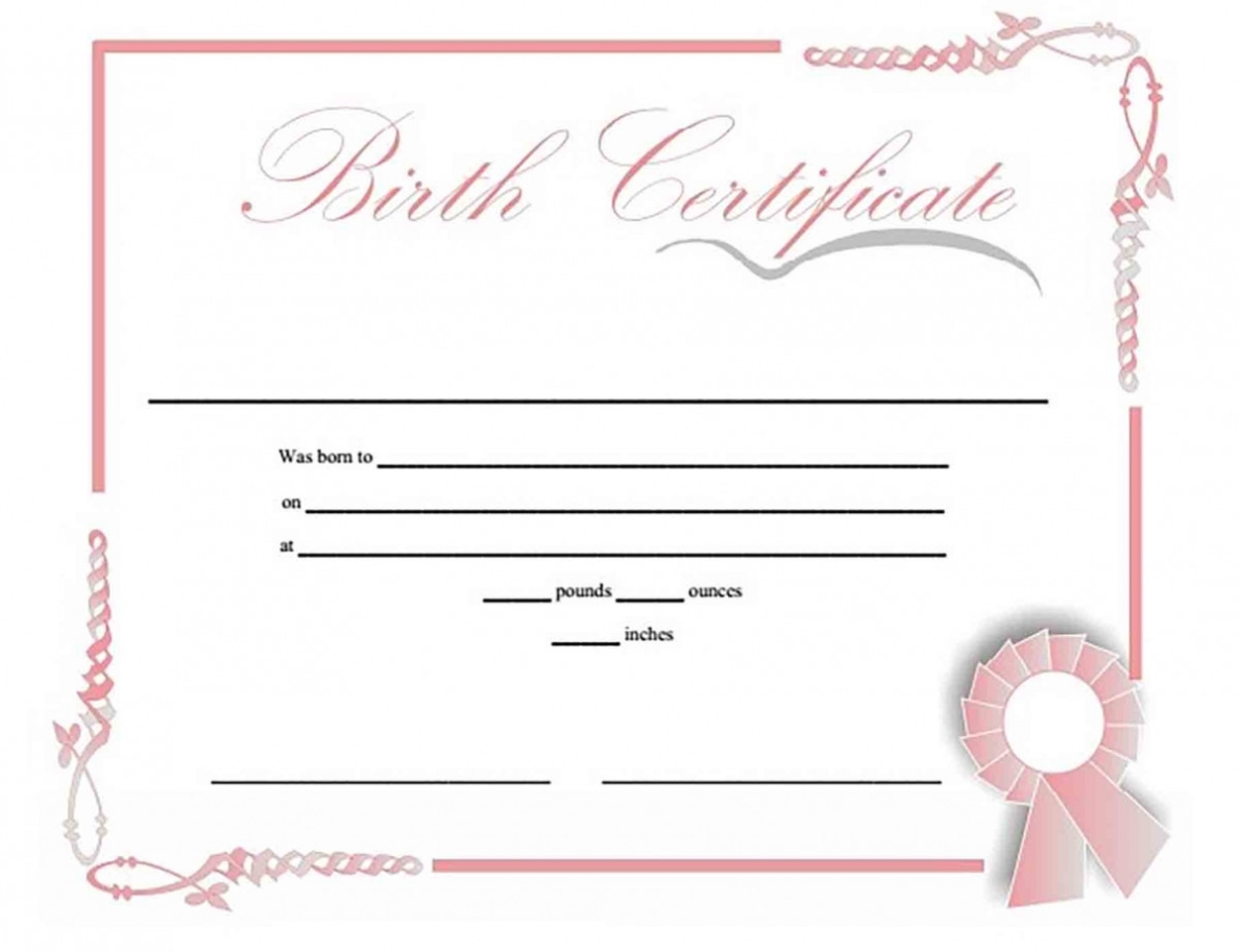 Birth Certificate Template And To Make It Awesome To Read Intended For Official Birth Certificate Template