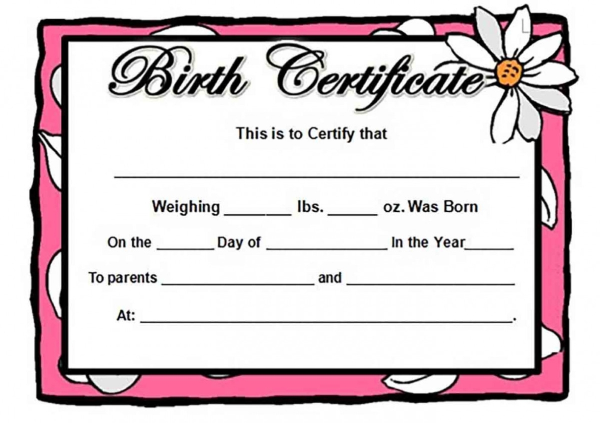 Birth Certificate Template And To Make It Awesome To Read Pertaining To Official Birth Certificate Template