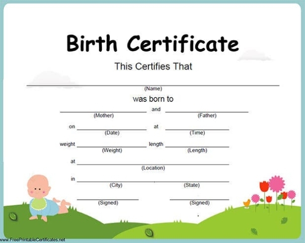 Birth Certificate Templates | 17+ Free Word & Pdf Formats In Birth Certificate Templates For Word