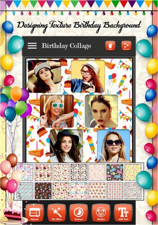 Birthday Card Collage Maker Birthday Photo Collage Maker Android Apps On Google Play | Birthdaybuzz With Birthday Card Collage Template