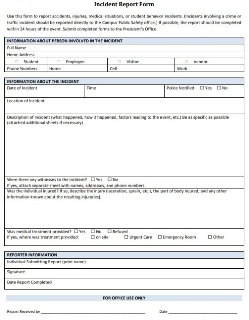 Blank Police Report Templates - 5+ Best Free Examples - Excel Tmp Pertaining To Blank Police Report Template