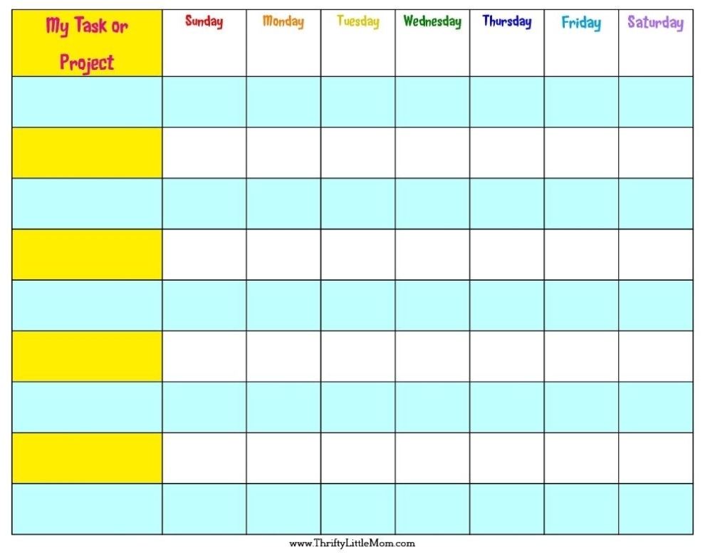 Blank Reward Charts - Template Calendar Design inside Blank Reward Chart Template