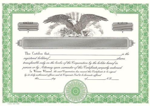 Blank Stock Certificates - Free Printable Documents With Regard To Blank Share Certificate Template Free