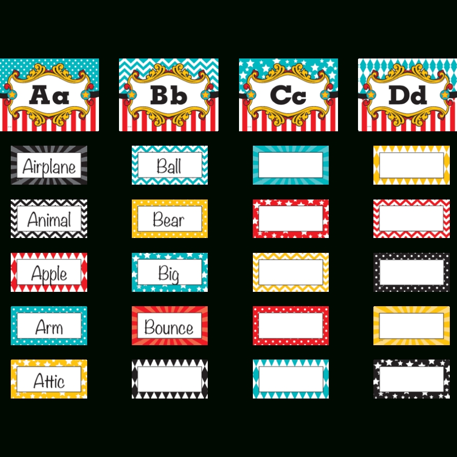 Carnival Alphabet Word Wall Bulletin Board Display Set - Tcr5706 Intended For Bulletin Board Template Word