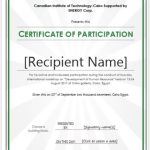 Certificate Of Participation Templates For Ms Word Professional intended for International Conference Certificate Templates