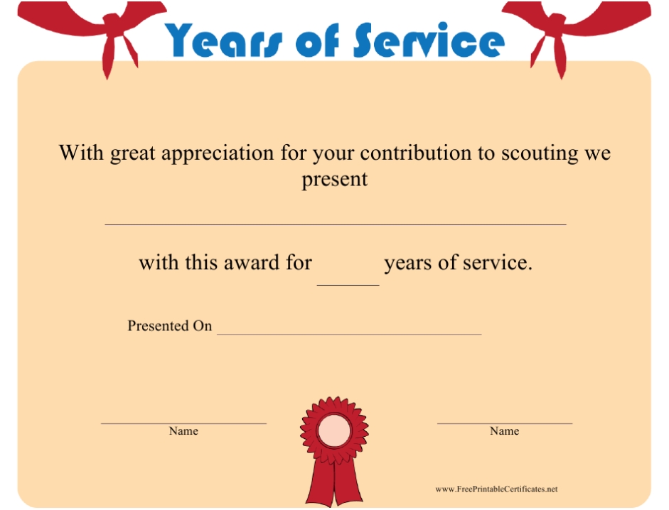 Certificate Of Years Of Service Template / 2020 Deped Standard Format And Templates For Throughout Certificate For Years Of Service Template