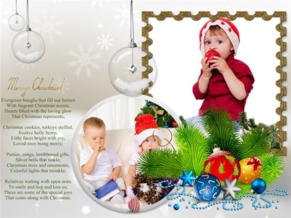 Christmas Collage / Card Add On Templates - Download Free Inside Christmas Photo Cards Templates Free Downloads
