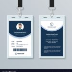 Clean And Modern Employee Id Card Design Template Vector Image pertaining to Work Id Card Template