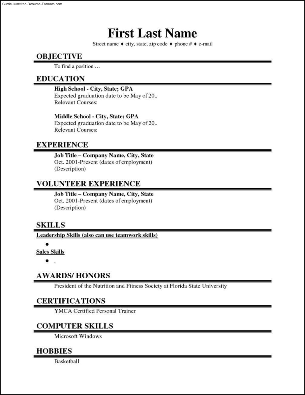 College Student Resume Template Microsoft Word - Task List Templates With Regard To Free Printable Resume Templates Microsoft Word