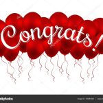 Congrats! Congratulations Vector Banner With Balloons And Letter with Congratulations Banner Template