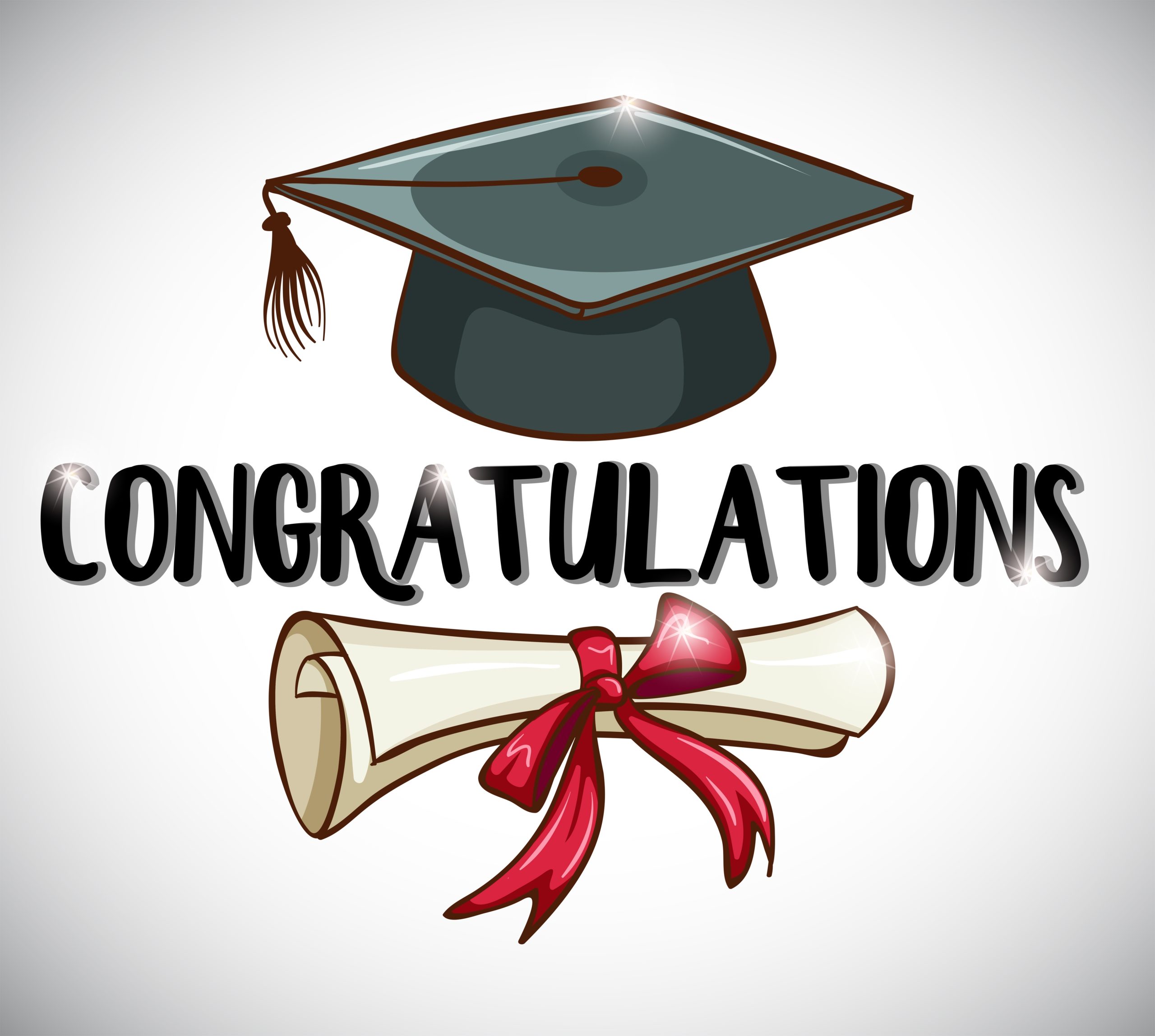 Congratulations Card Template With Cap And Degree 430458 Vector Art At Pertaining To Congratulations Banner Template