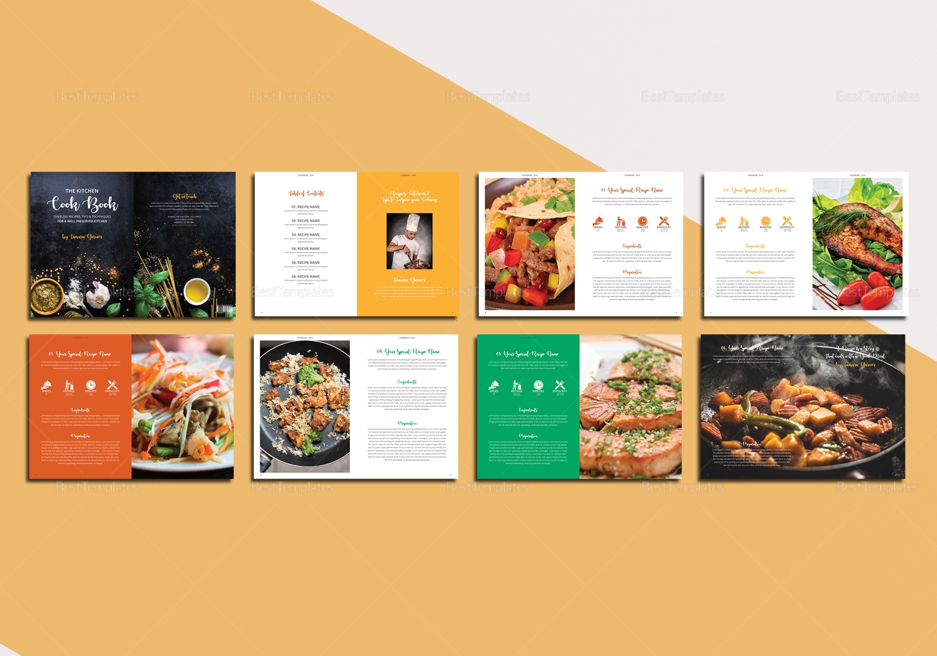 Cookbook Catalog Template In Word, Publisher, Indesign For Catalogue Word Template