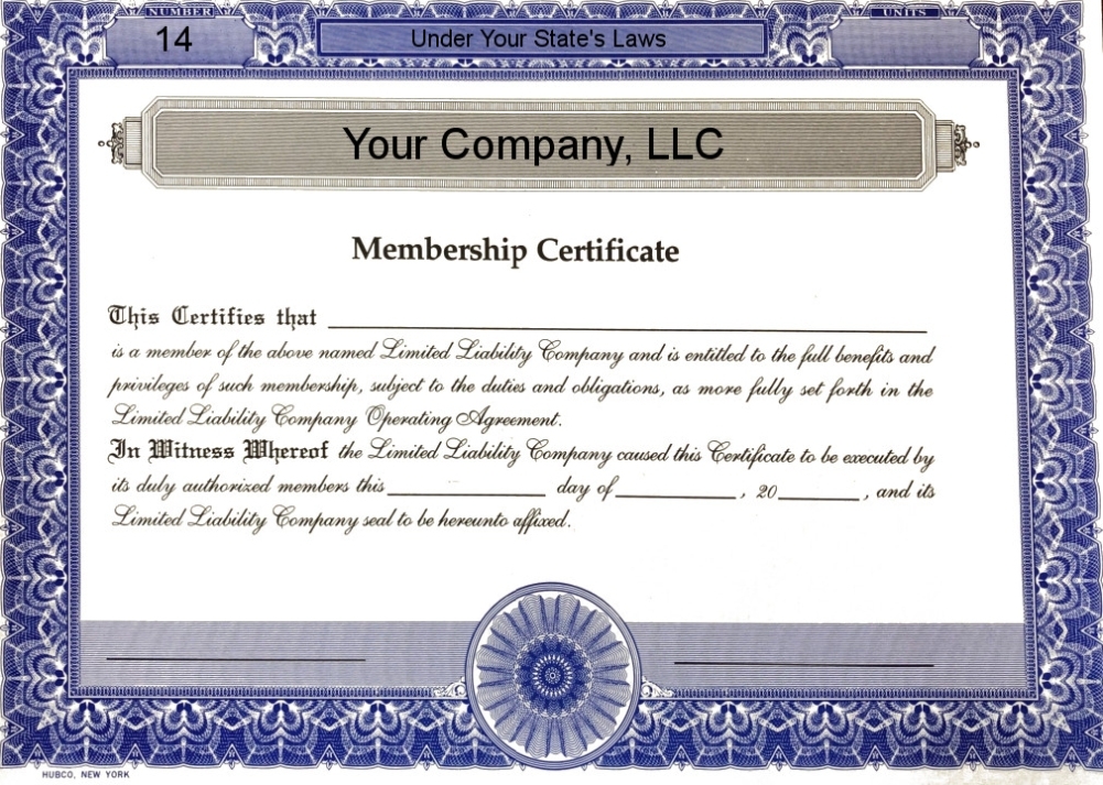 Customize Llc Membership Certificates Online | Multicolored Border Regarding Llc Membership Certificate Template Word