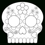 Day Of The Dead Masks Sugar Skulls Free Printable - Paper Trail Design throughout Blank Sugar Skull Template