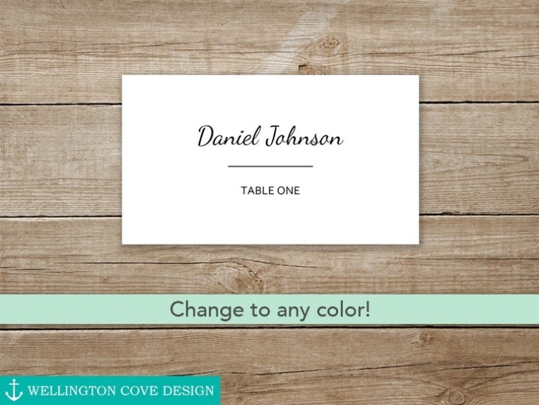 Diy Wedding Place Cards Template For Microsoft Word - Etsy Regarding Wedding Place Card Template Free Word