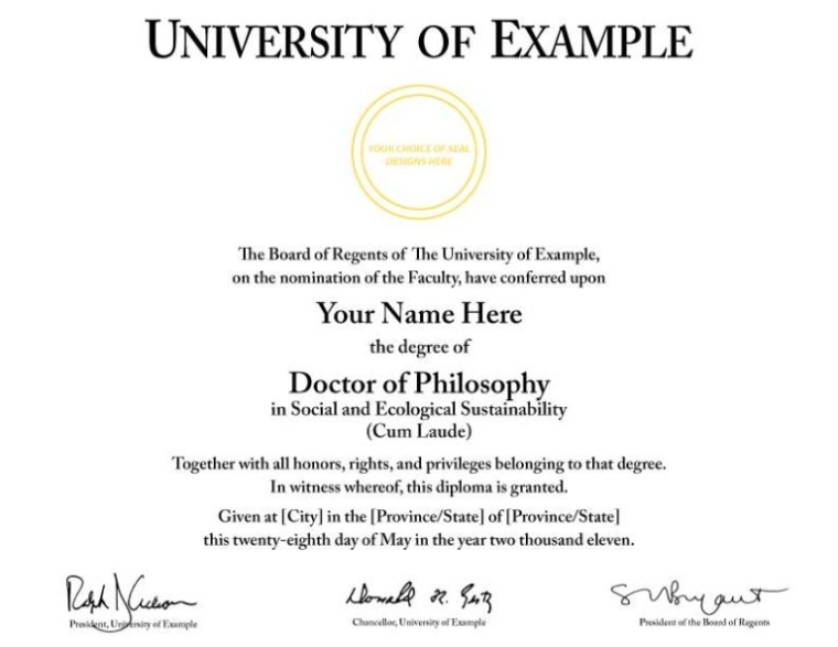 Doctorate Certificate Template 4 - Best Templates Ideas within Doctorate Certificate Template