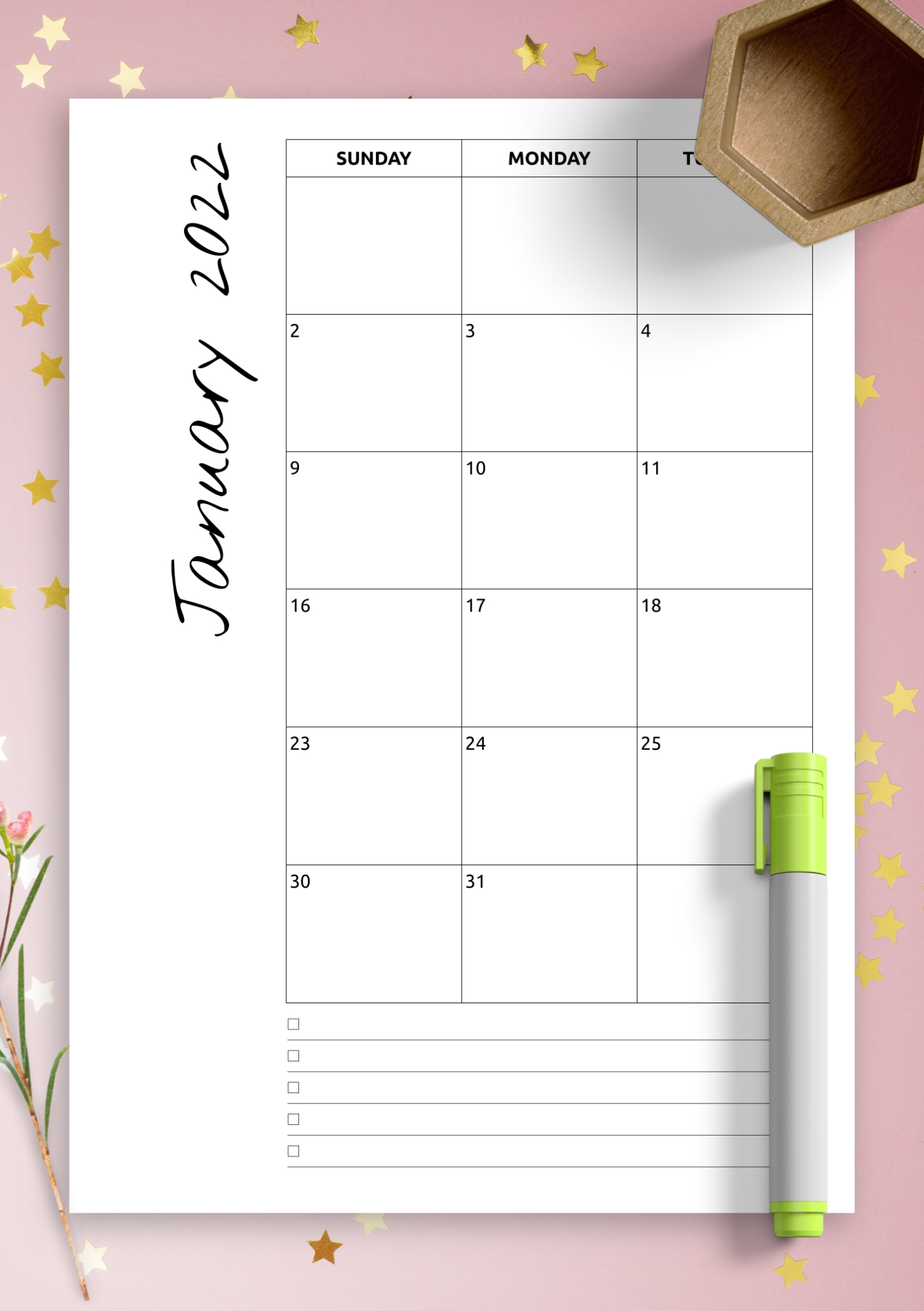 Download Printable Monthly Calendar With Notes Pdf Pertaining To Blank Calender Template