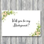 Download Wedding Card Printable - Will You Be My Bridesmaid inside Will You Be My Bridesmaid Card Template
