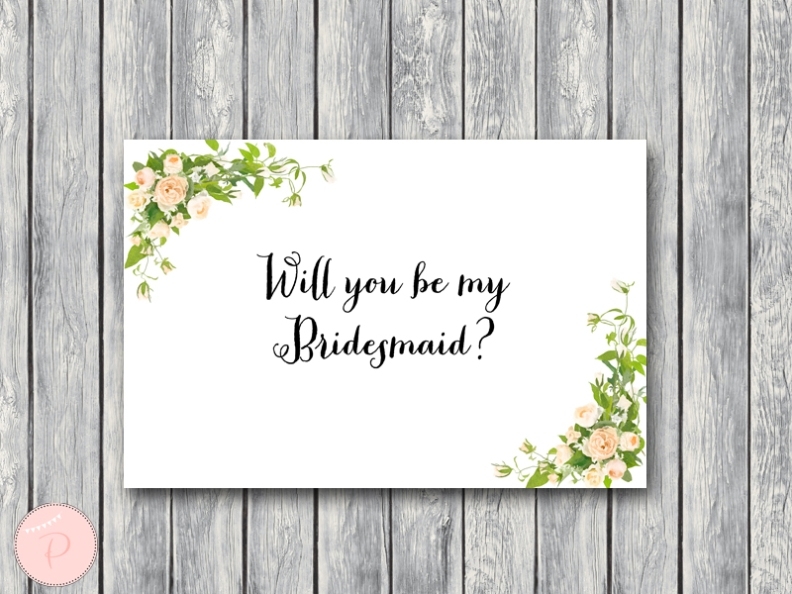 Download Wedding Card Printable - Will You Be My Bridesmaid Inside Will You Be My Bridesmaid Card Template