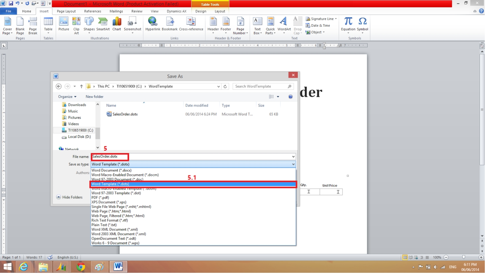 Dynamics Ax Tips: Export Sales Order Data To Ms Word Template With Inside How To Save A Template In Word
