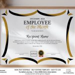 Employee Of The Month Certificate Template Free Download within Employee Of The Month Certificate Template With Picture