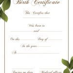 Fake Birth Certificate Maker Free / Free Customizable Birth Certificate within Novelty Birth Certificate Template