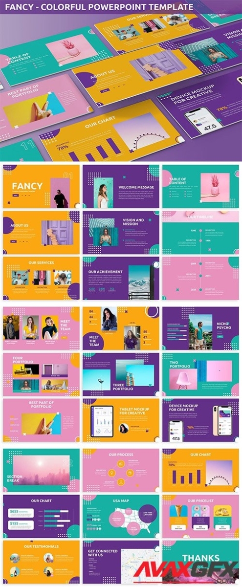 Fancy - Colorful Powerpoint Template » Avaxgfx - All Downloads That You Pertaining To Fancy Powerpoint Templates