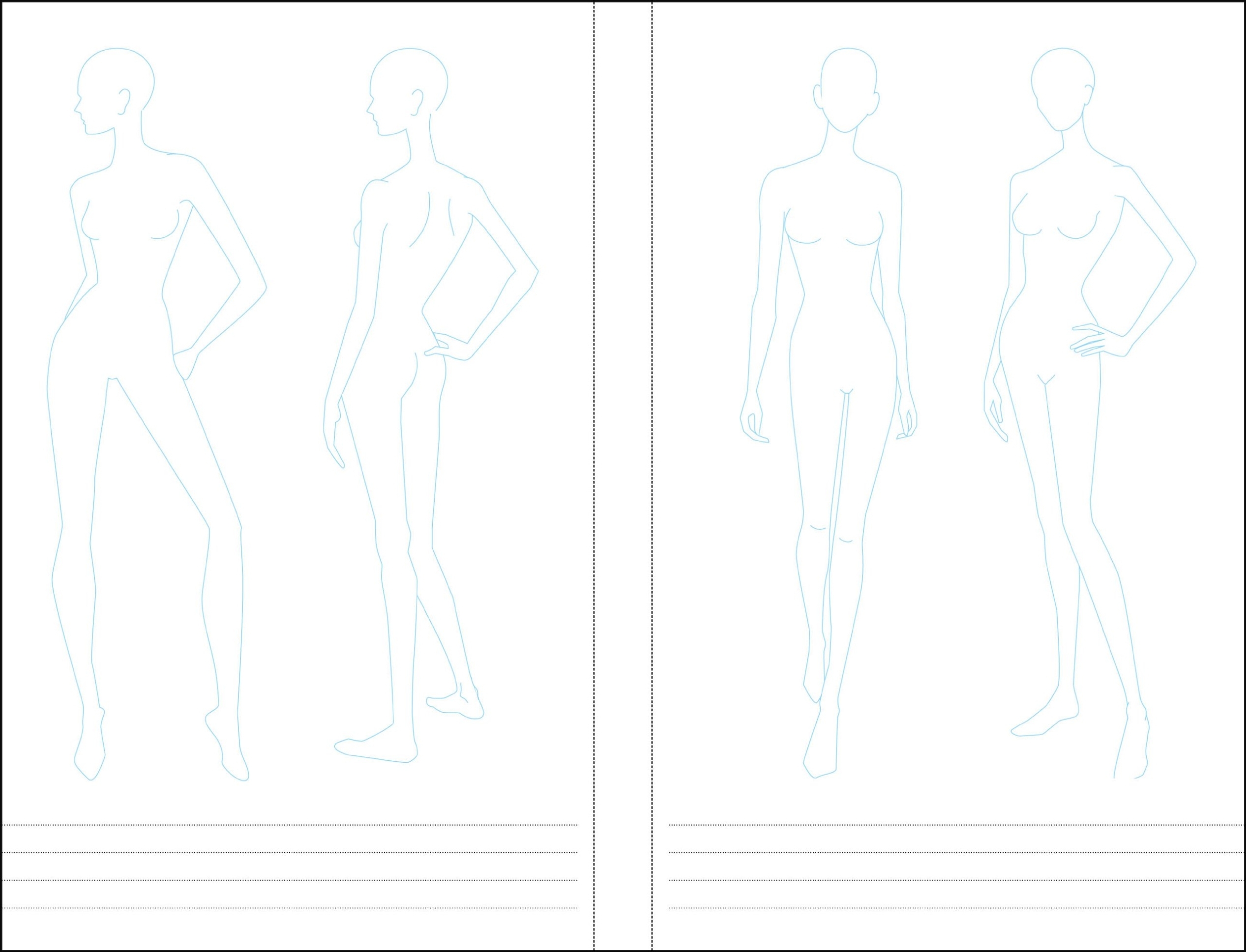 Fashion Model Drawing Templates At Paintingvalley | Explore Collection Of Fashion Model With Regard To Blank Model Sketch Template